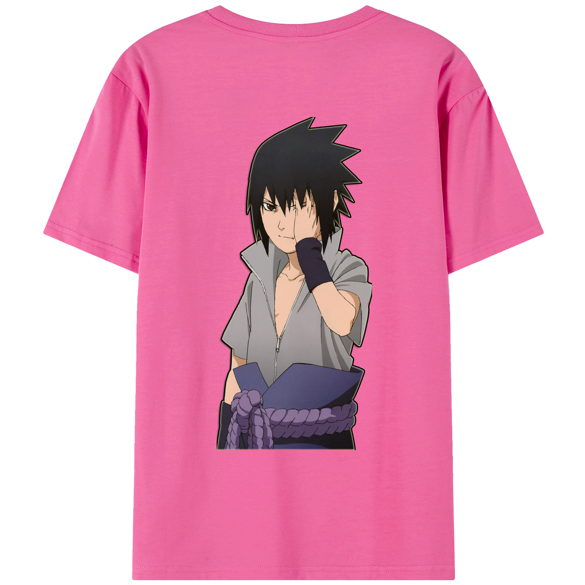 （画像用） NARUTO -ナルト- うちは サスケ Uchiha Sasuke レディース半袖Tシャツ(バックプリント)